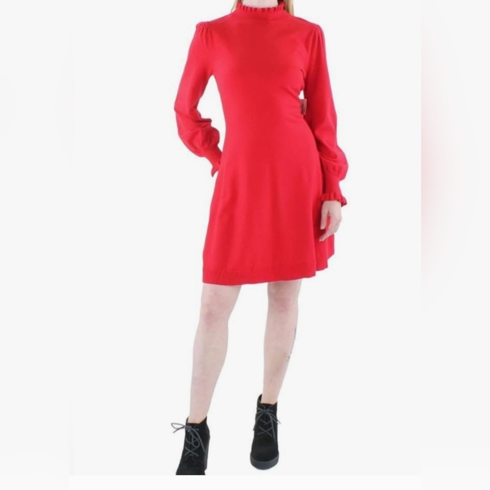 CeCe Ruffled Sweater Dress